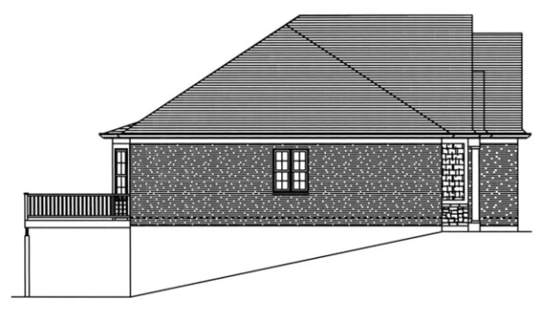 Left Elevation for House Plan #538440