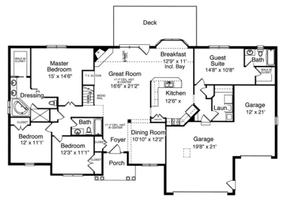 Main Floor Plan for House Plan #538440