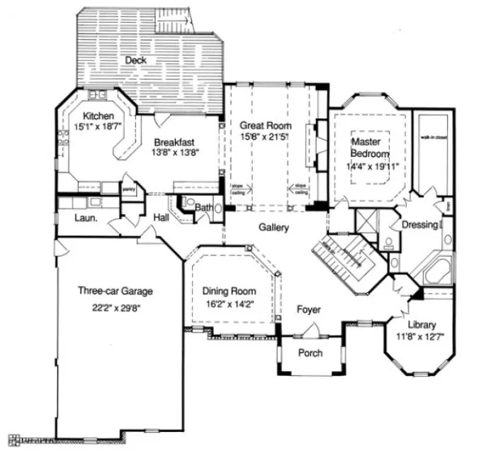 Main Floor Plan for House Plan #537510