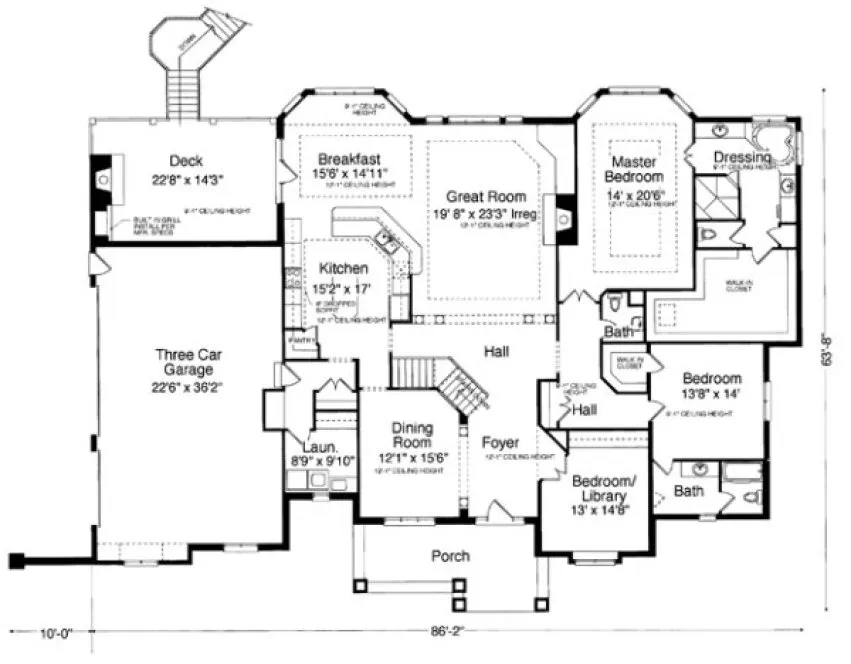 Main Floor Plan for House Plan #536630