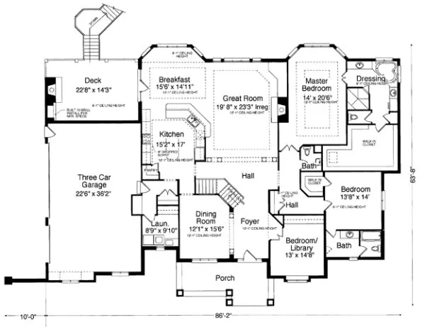 Main Floor Plan for House Plan #536630