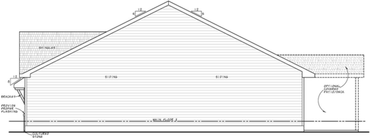 Right Elevation for House Plan #155061