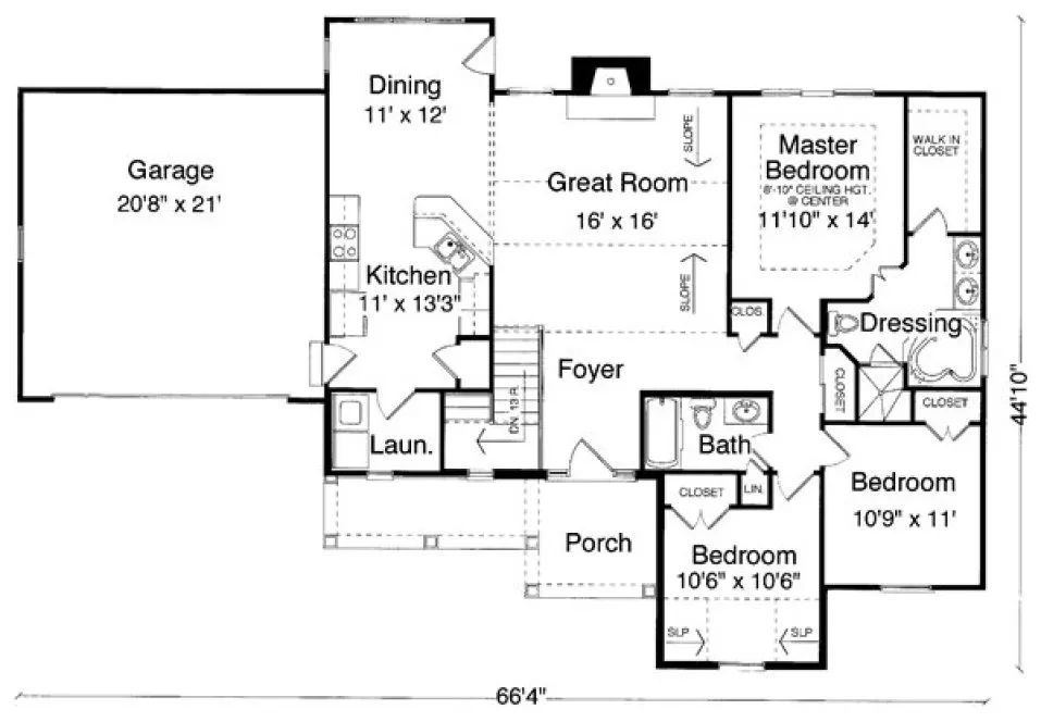 Main Floor Plan for House Plan #533140
