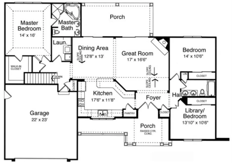 Main Floor Plan for House Plan #535150