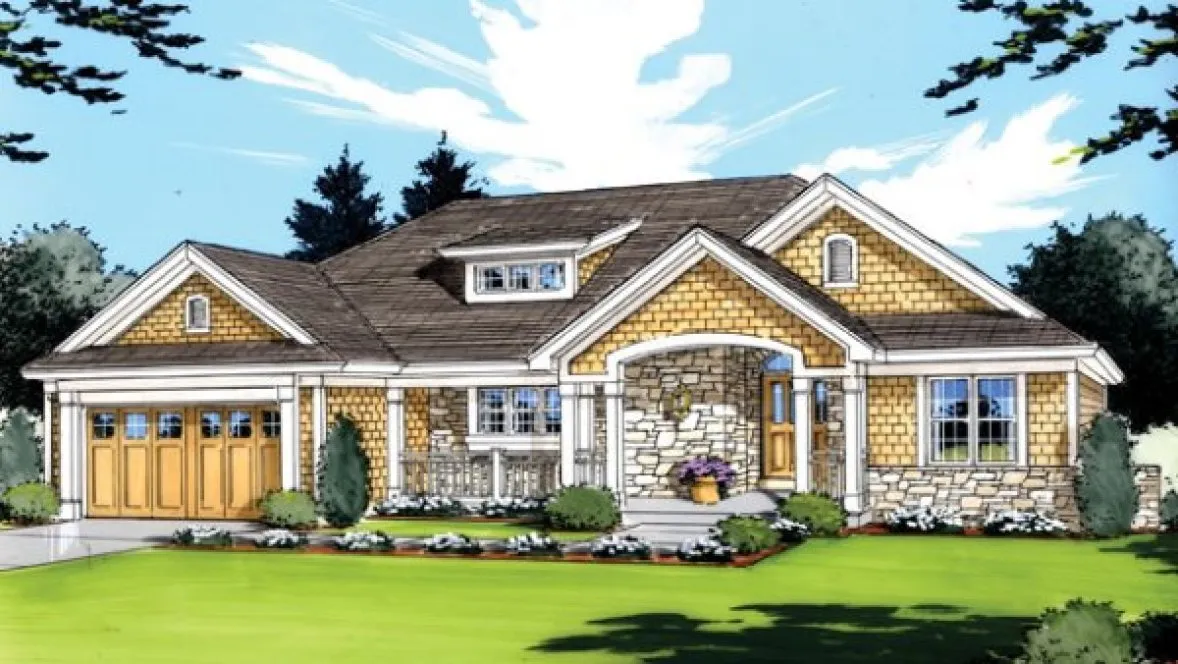 Full Rendering for House Plan #535150