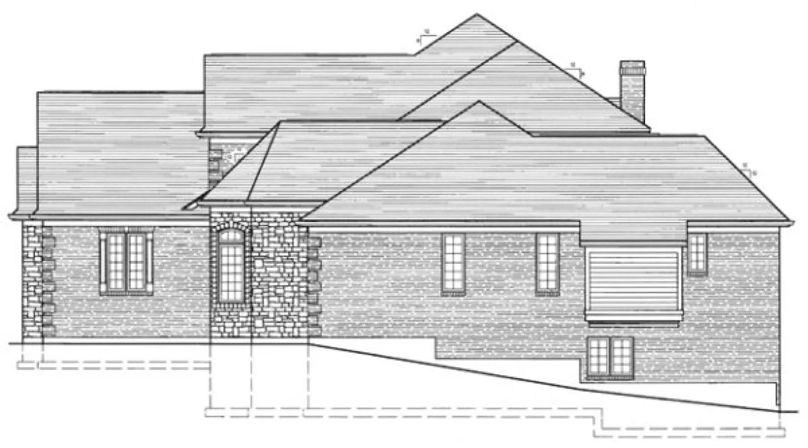 Right Elevation for House Plan #538220