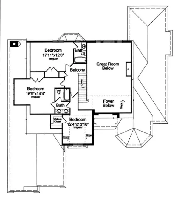 Second Floor Plan for House Plan #538220