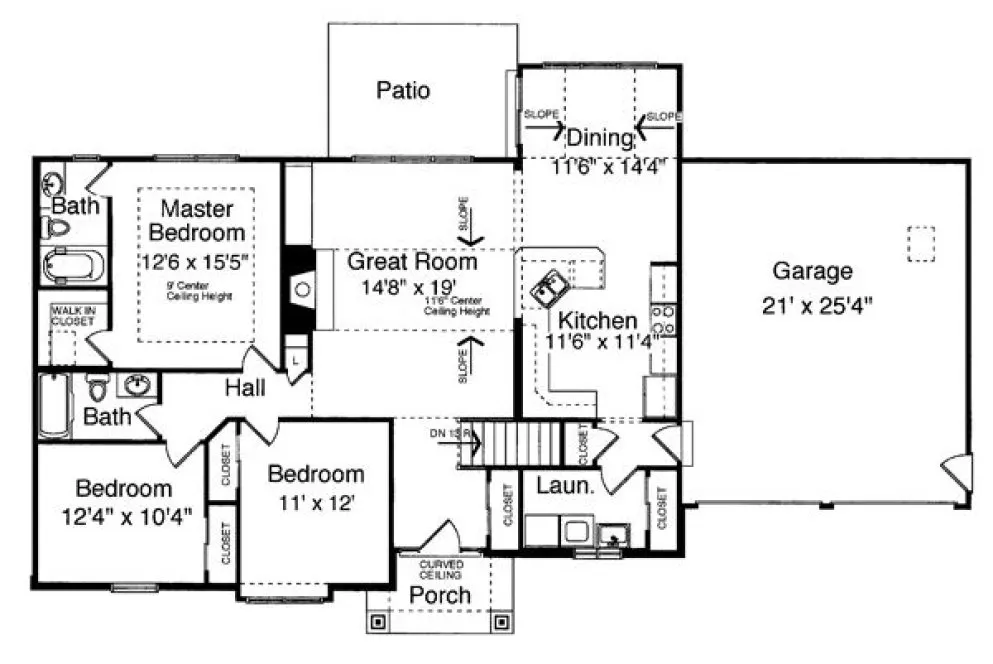 Main Floor Plan for House Plan #535340