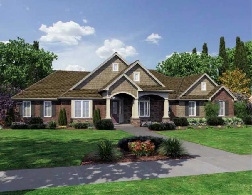 Full Rendering for House Plan #532750