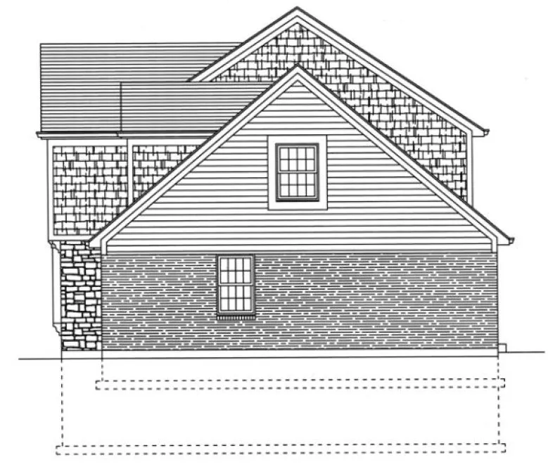 Right Elevation for House Plan #532340