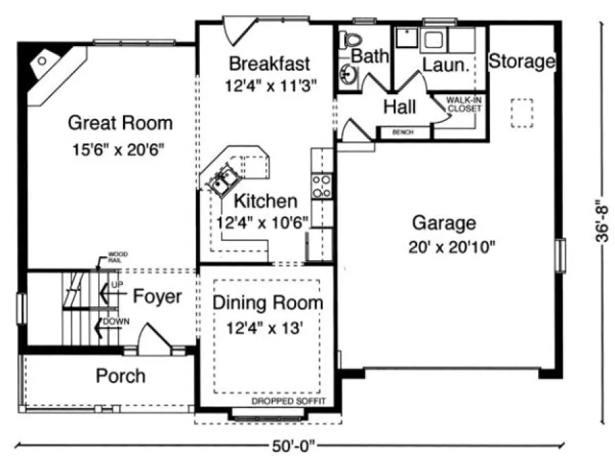 Main Floor Plan for House Plan #532340