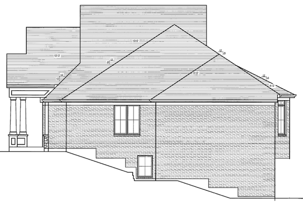Right Elevation for House Plan #536250