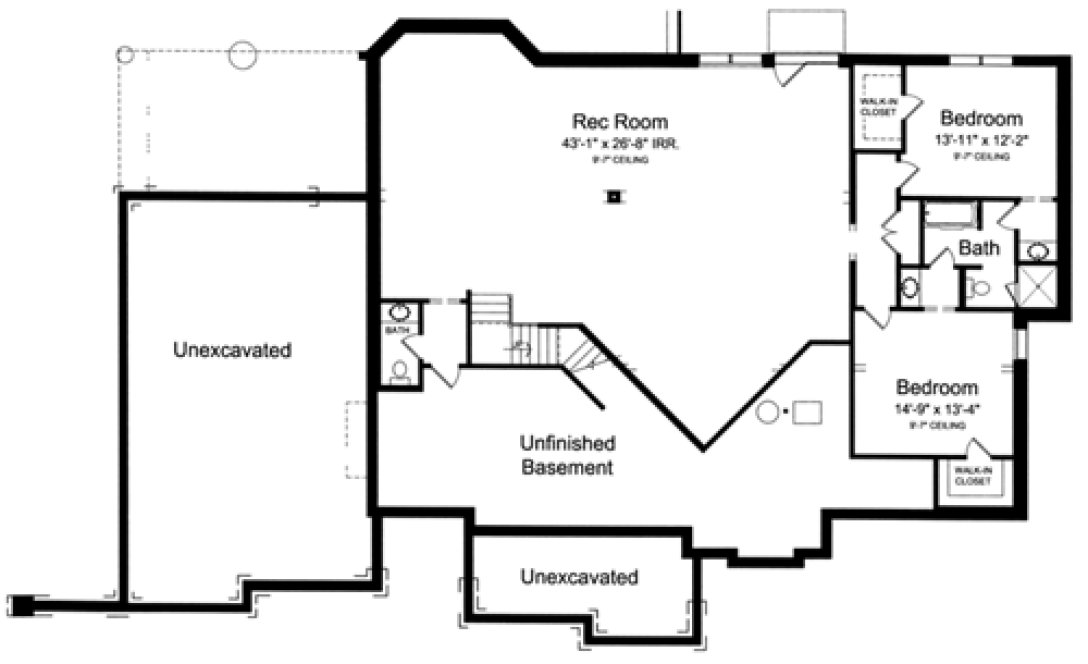 Basement Plan for House Plan #536250