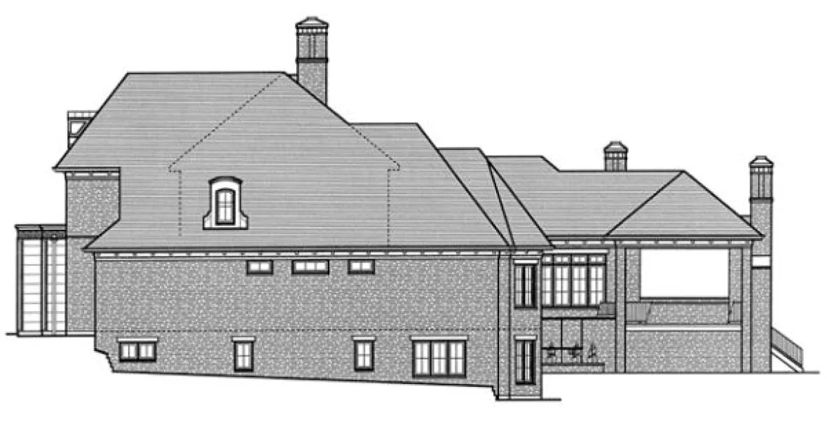 Right Elevation for House Plan #534640