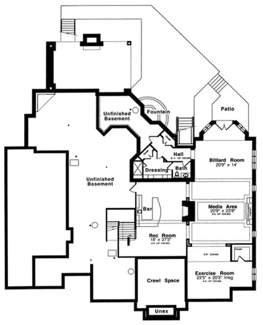 Basement Plan for House Plan #534640