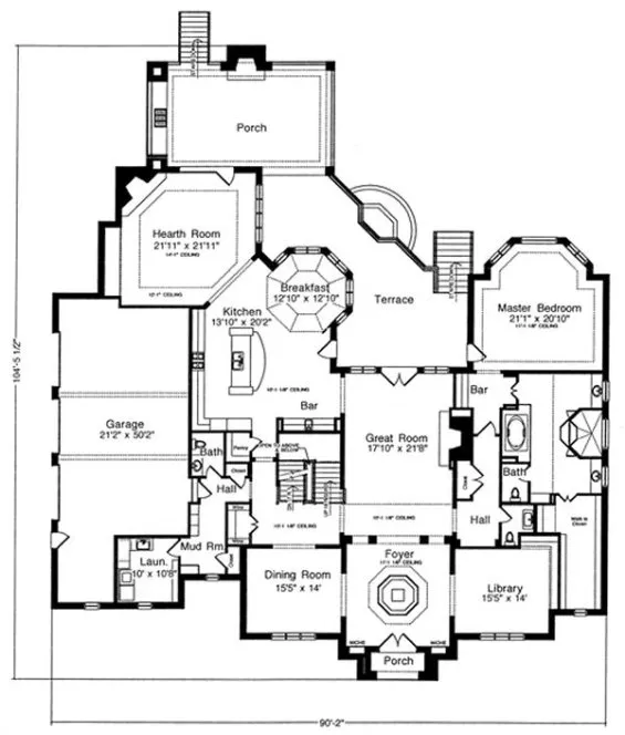 Main Floor Plan for House Plan #534640