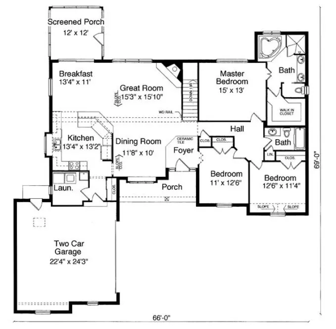 Main Floor Plan for House Plan #538930