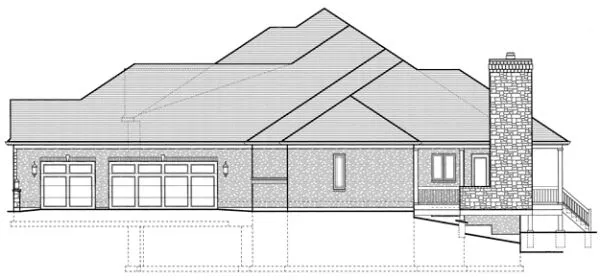 Right Elevation for House Plan #532830
