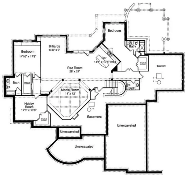Basement Plan for House Plan #532830