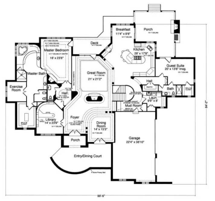 Main Floor Plan for House Plan #532830
