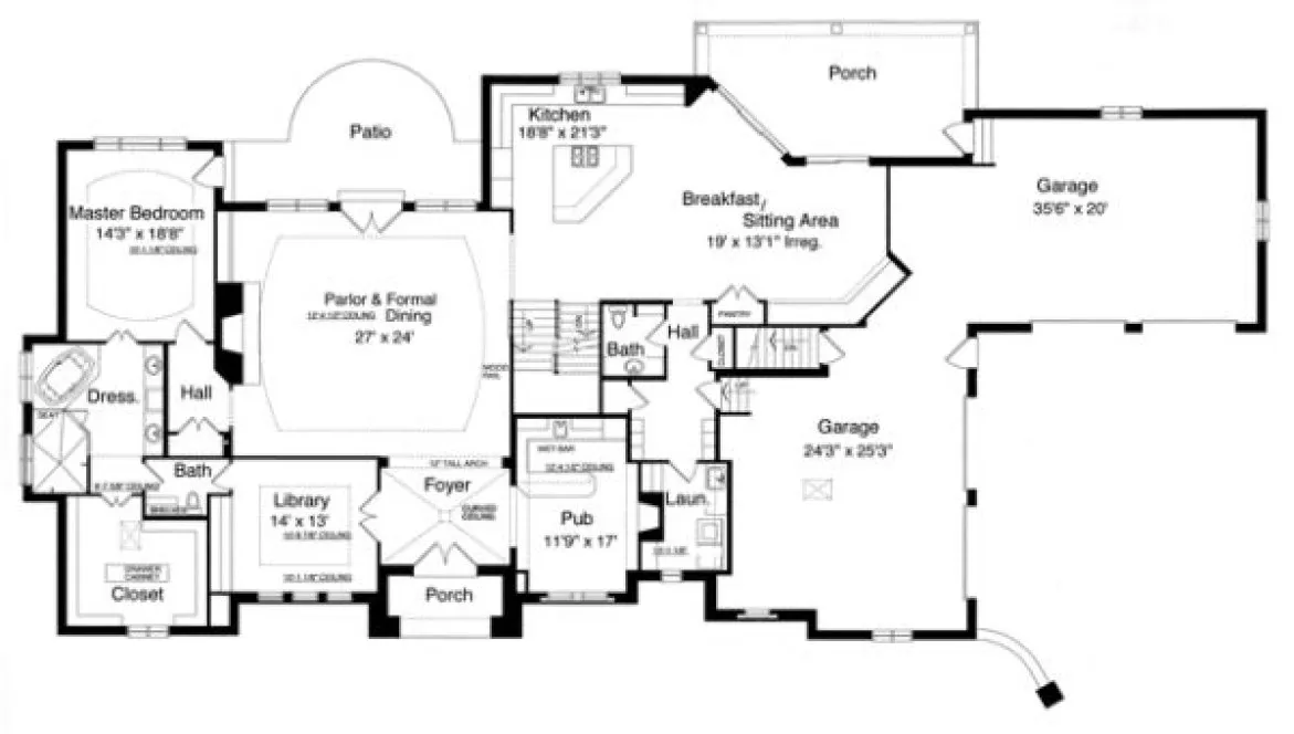 Main Floor Plan for House Plan #532740