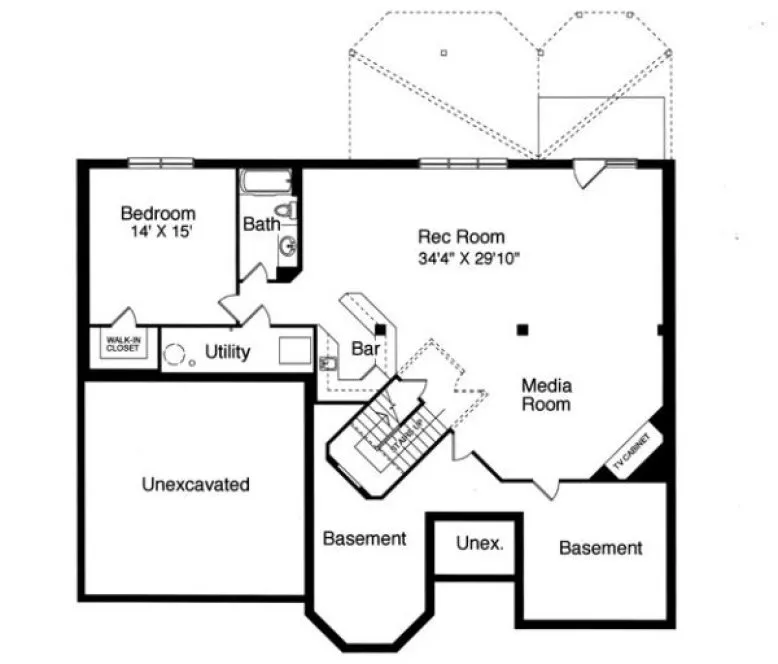 Basement Plan for House Plan #536330