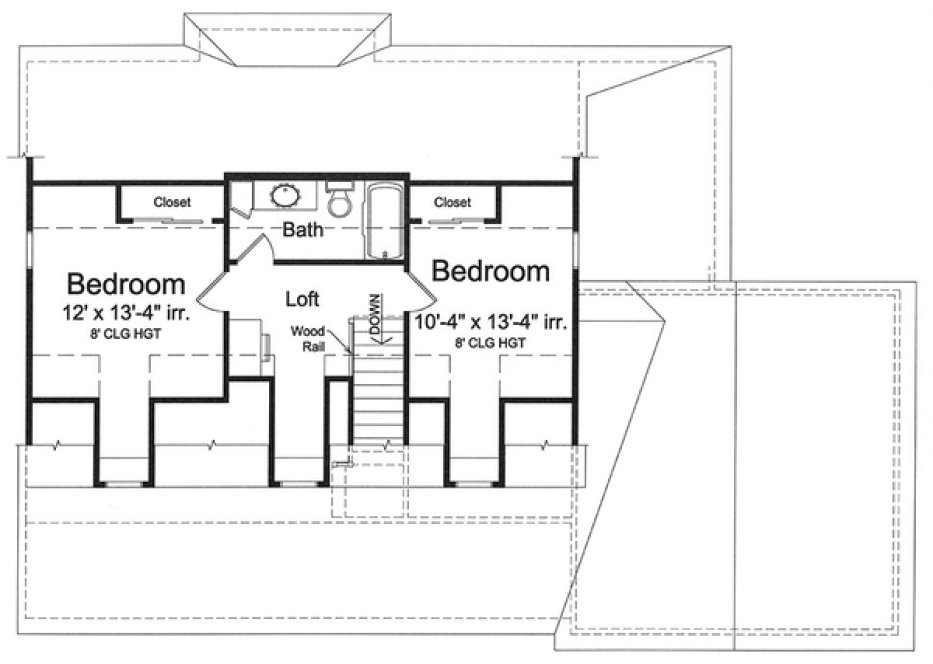 Second Floor Plan for House Plan #534661