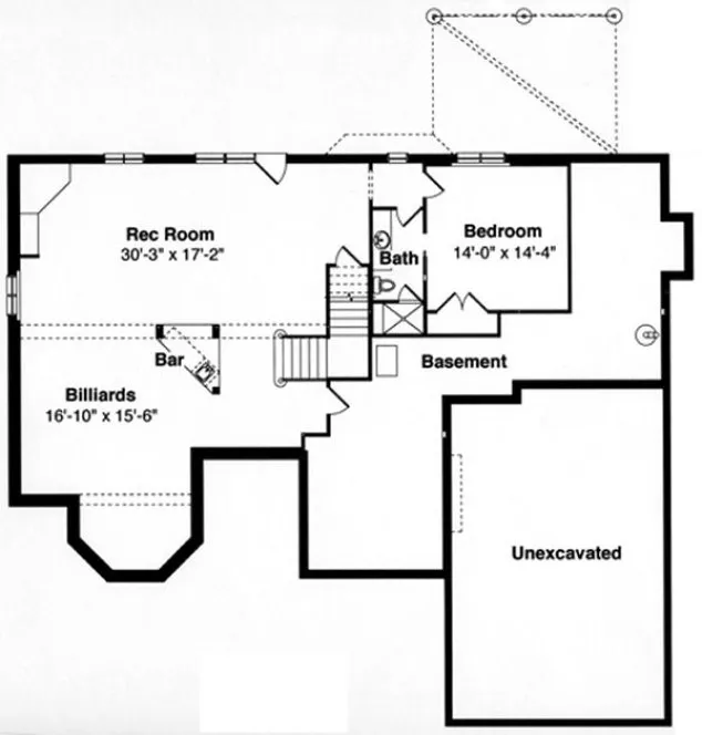 Basement Plan for House Plan #532420
