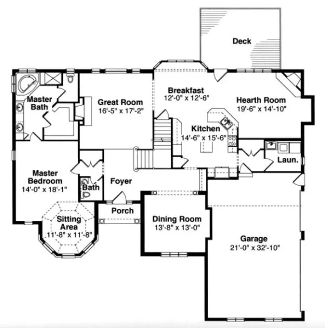 Main Floor Plan for House Plan #532420