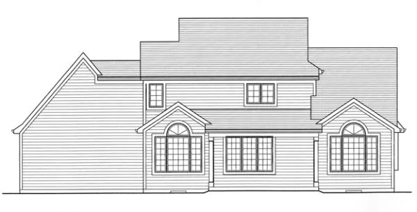 Rear Elevation for House Plan #534250