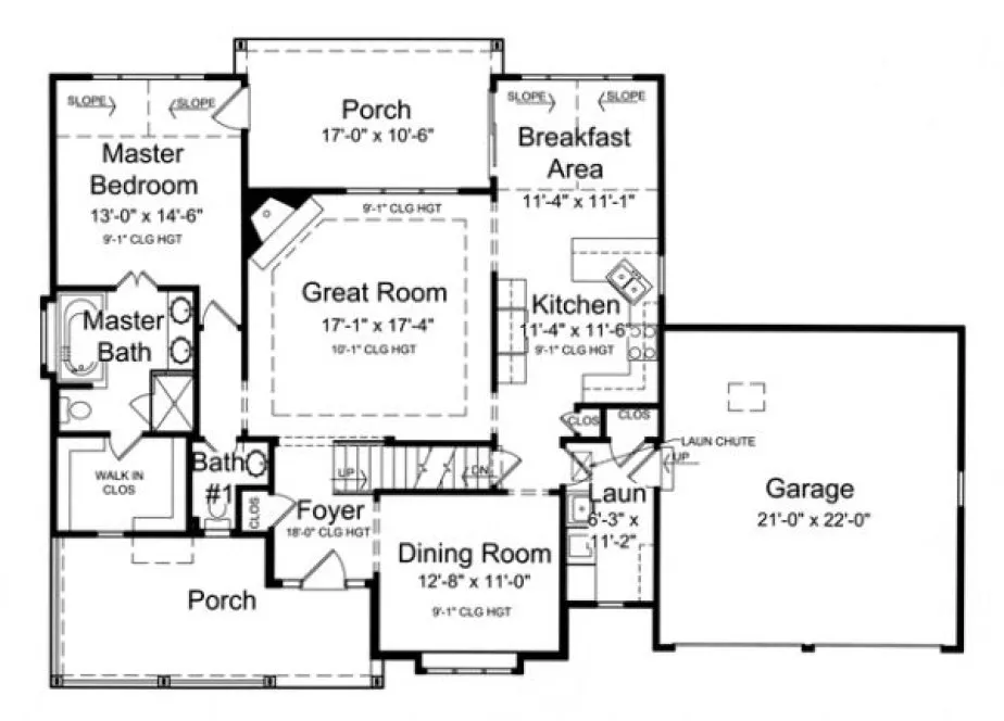 Main Floor Plan for House Plan #534250