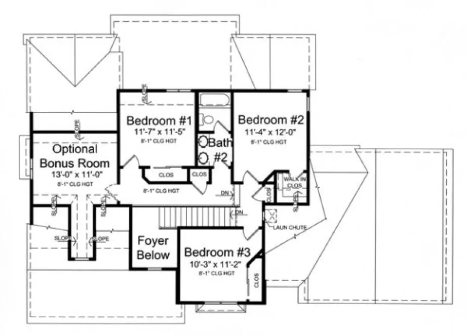 Second Floor Plan for House Plan #534250