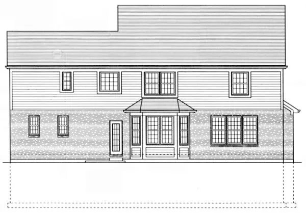 Rear Elevation for House Plan #531140