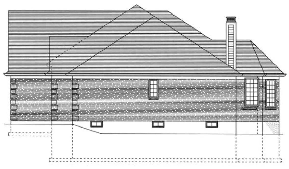 Right Elevation for House Plan #535520