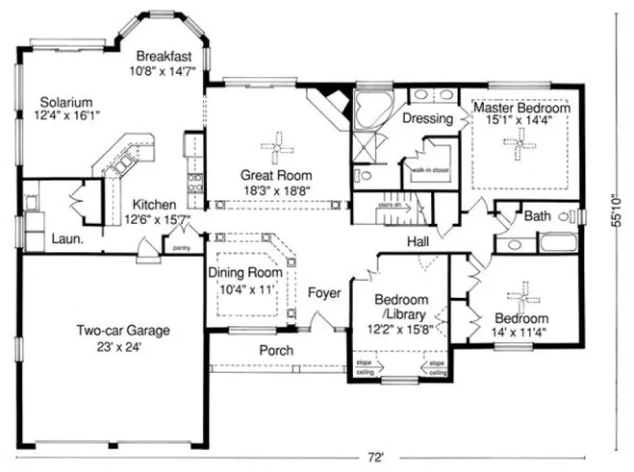 Main Floor Plan for House Plan #535520