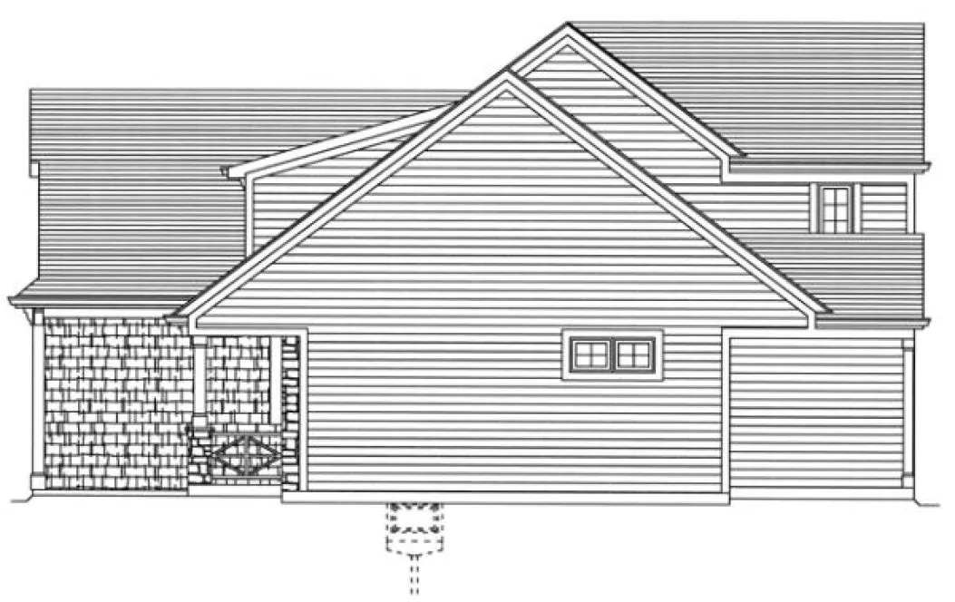 Right Elevation for House Plan #536340