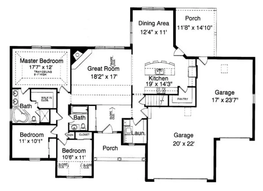 Main Floor Plan for House Plan #538140