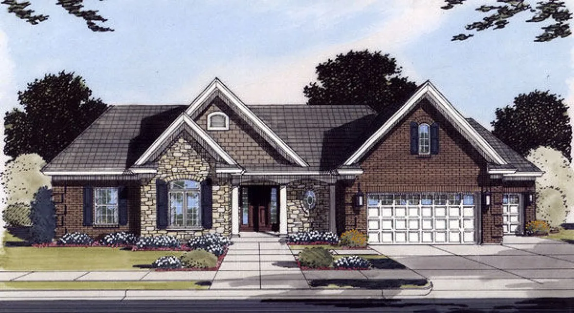 Full Rendering for House Plan #538140