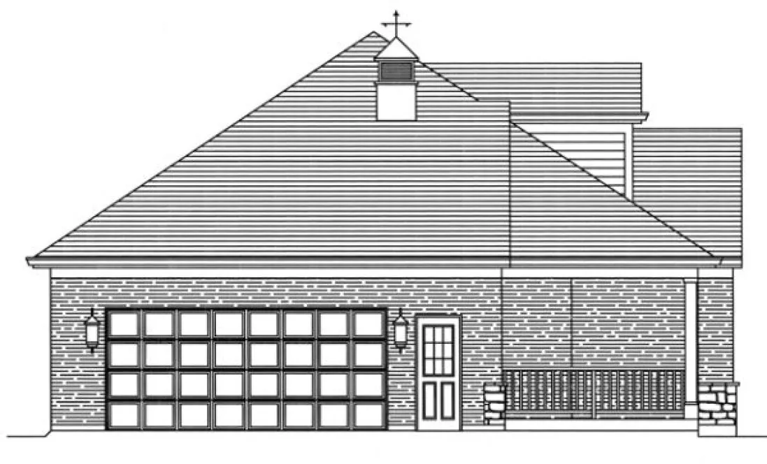 Left Elevation for House Plan #537440