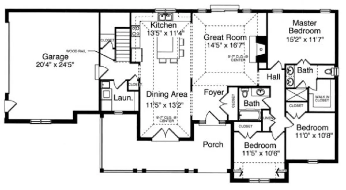 Main Floor Plan for House Plan #537440