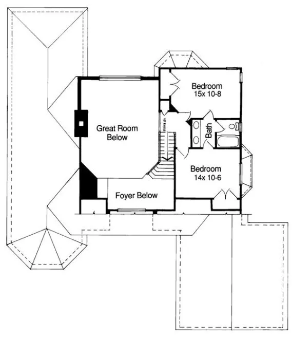 Second Floor Plan for House Plan #536040