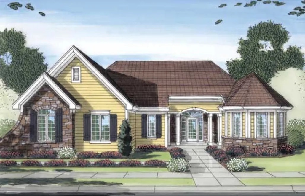 Full Rendering for House Plan #535350