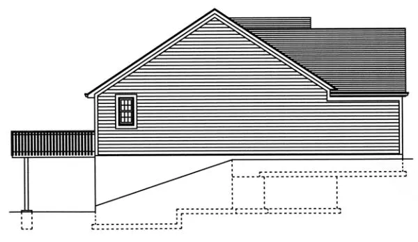 Left Elevation for House Plan #539440
