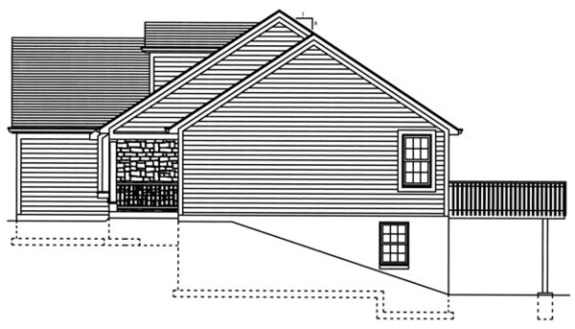 Right Elevation for House Plan #539440