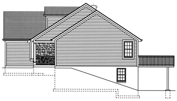 Right Elevation for House Plan #539440