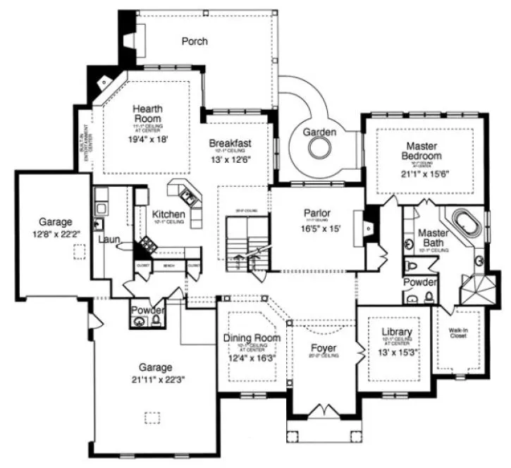 Main Floor Plan for House Plan #536840