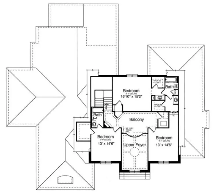 Second Floor Plan for House Plan #536840