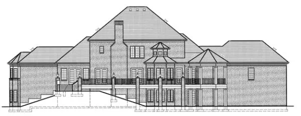 Rear Elevation for House Plan #531830