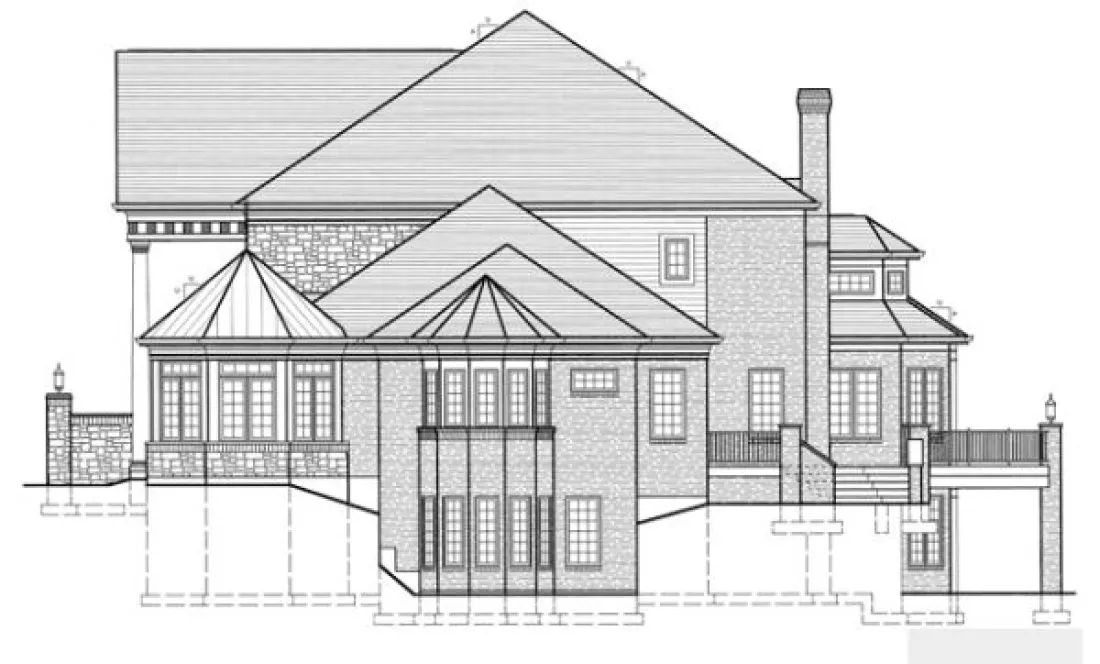 Right Elevation for House Plan #531830