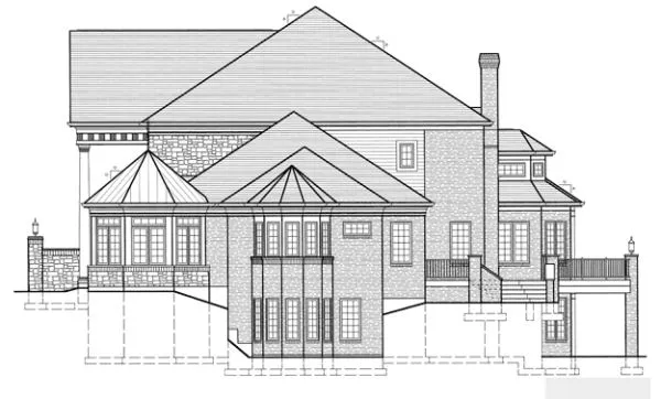 Right Elevation for House Plan #531830
